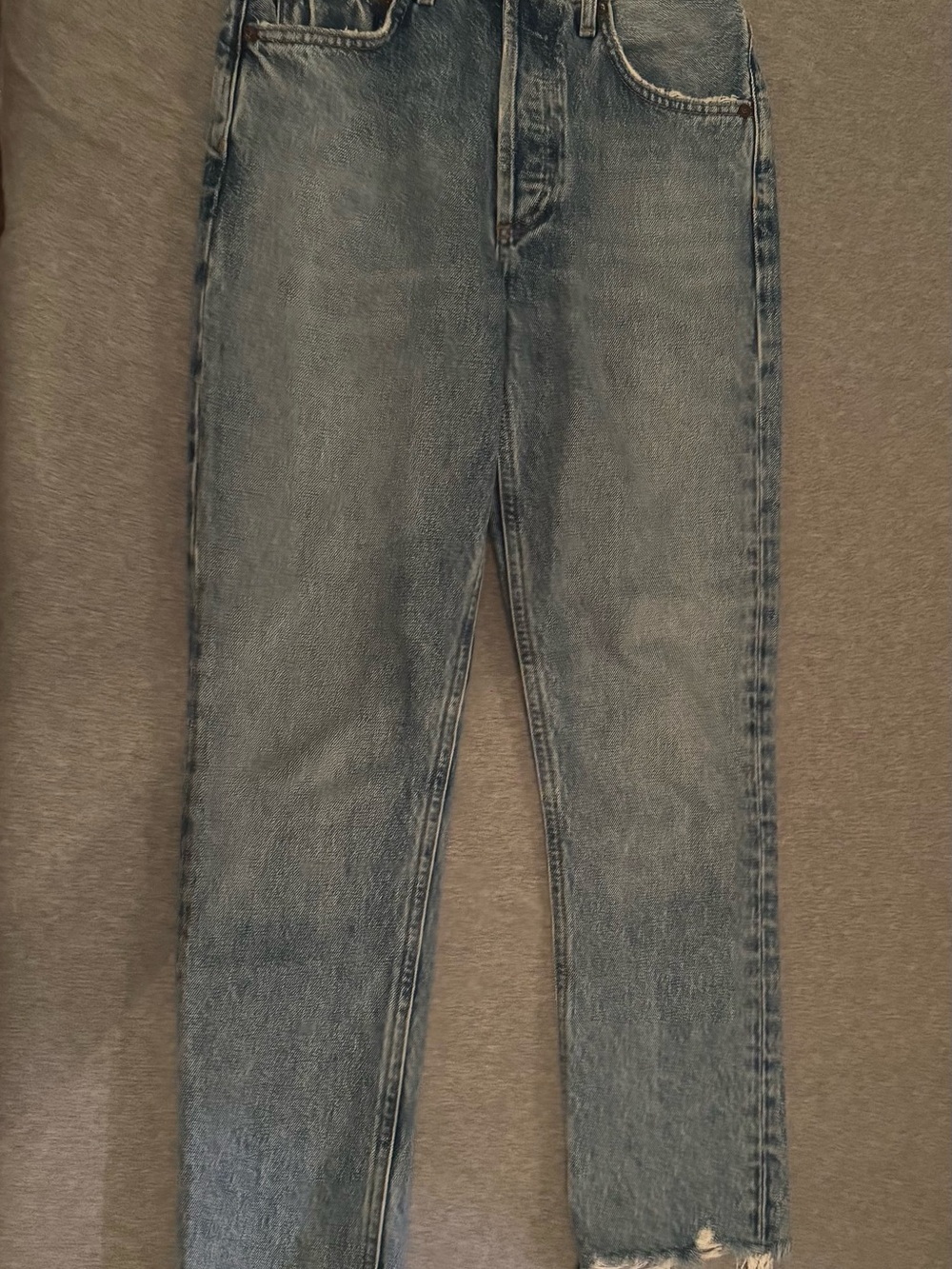 Agolde Women's Ankle Cropped Washed Blue Jeans